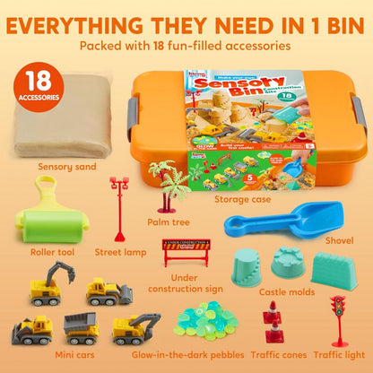 Construction Sensory Bin for Toddlers