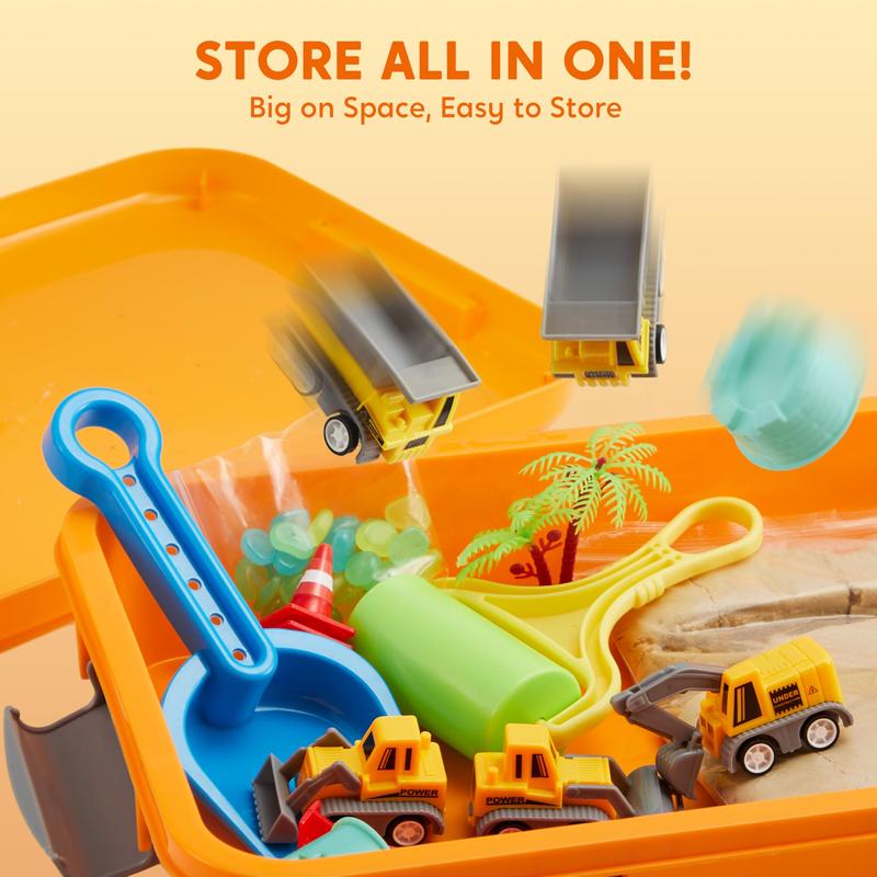 Construction Sensory Bin for Toddlers