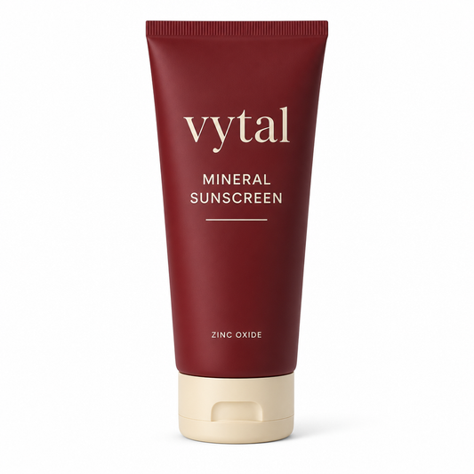 Vytal Mineral Sunscreen tube, zinc oxide mineral filter