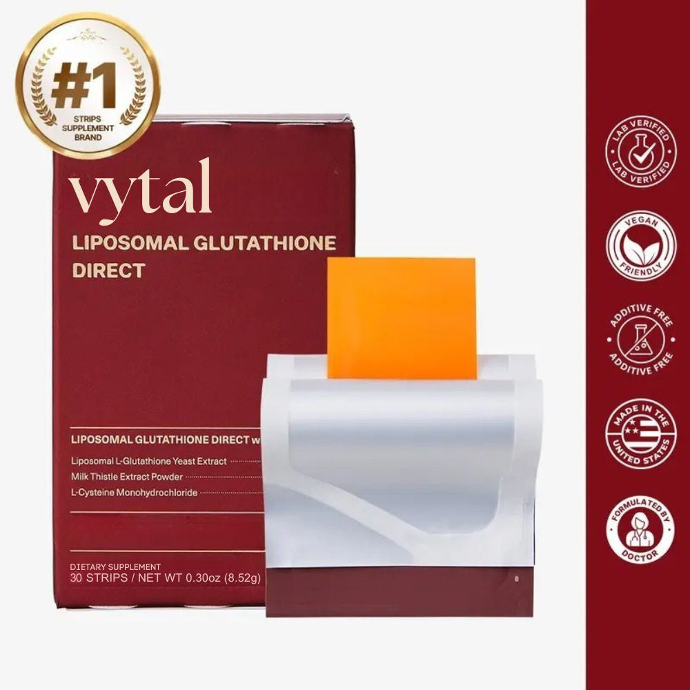 Vytal Liposomal Glutathione Direct box, 30 strips, net wt 0.30oz (8.52g)